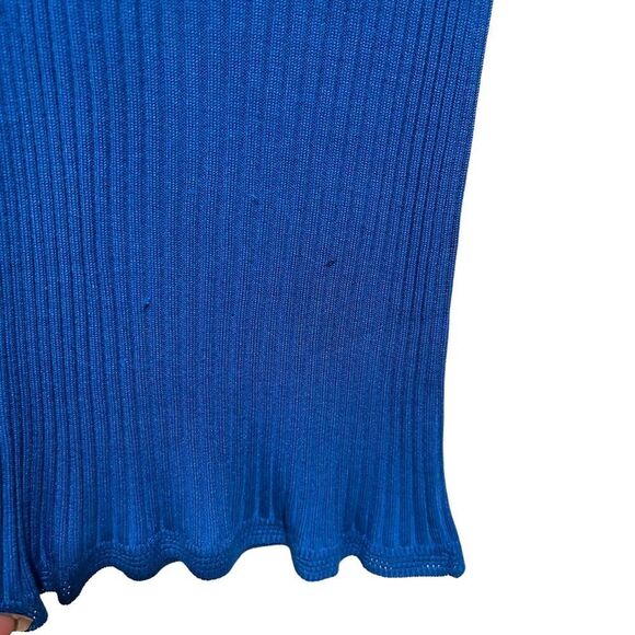 Revolve Moda International Cobalt Blue Silk Blend Tank Top Blouse - Picture 3 of 8